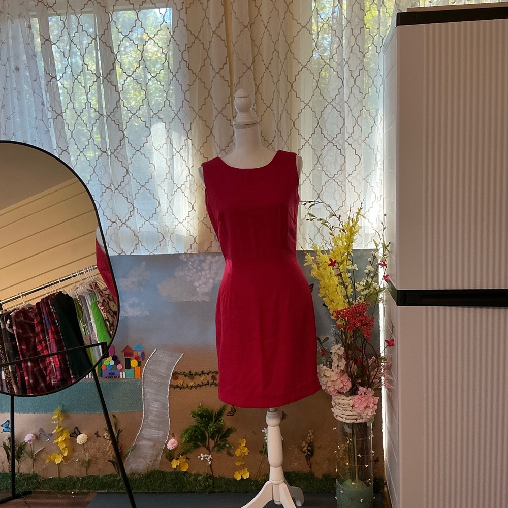 Elegant Sleeveless Red Mini Dress